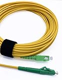 Elfcam® - 10m LWL Glasfaser-Kabel SC/APC auf LC/APC Stecker, Simplex 9/125μm Patchkabel, Lichtwellenleiter LSZH, 10 Meter