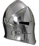 Armor Barbuta Helm Ritter Tempelritter Kreuzritter Rüstung Helm Römischer Spartaner Silber Finish Standardgröße, passt Fast Allen Erwachsenen