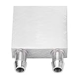 Xiuganpo Wasserkühler-Kühlflansch, Kühlblöcke, Praktische Aluminium-Hochpräzision für Wasserkühlsystem-CPU (40 * 40 * 12mm)
