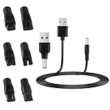 5V USB Netzkabel Kabel, 7 Stecker USB Adapter Set, Kompatibel mit Remington Rasierer, Philips Rasierer Serie, für alle Arten von elektrischen Haarschneidern, Rasierern, Pflegegeräten