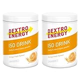 Dextro Energy Iso Drink Pulver | Orange Fresh | 440g Isotonisches Getränkepulver Orange | Für 11 Isotonische Getränke mit Elektrolyte (Packung mit 2)