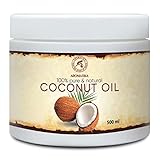 Kokosöl 500ml - Cocos Nucifera - Indonesien - Kaltgepresst - 100% Rein & Natürlich - Kokosnussöl - Unraffiniert - Körperbutter - Pflege für Gesicht - Haare - Körperpflege - Coconut Oil