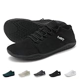 Wizshoe Barfuss Schuhe Damen Herren Barfuß Sneaker Barfußschuhe Turnschuhe Sommer Barfussschuhe Leicht Bequem Barefoot Shoes Sport Fitnessschuhe Laufschuhe Traillaufschuhe Walkingschuhe Schwarz 42 EU