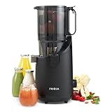 Leistungsstarke selbst fütterende ganze Fruchtmastaturen Slow Juicer, 135 mm Fütterungsschacht, 300 W, Kaltpressesaft, Nussmilch, Mattschwarzer Fridja F2500