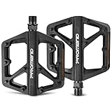 PRMHOOT MTB Pedale mit Reflektoren, rutschfeste Pedale Fahrrad aus Nylonfaser, 9/16-Zoll-Fahrradpedale für Rennrad/Mountainbike/Trekking/BMX/E-Bike