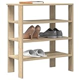Owoxanthellate Schuhregal Sonoma-Eiche 61x32x70 cm aus Holzwerkstoff Modernes platzsparendes Design mit 60 kg Belastbarkeit Robuste Schuhablage für Flur Wohnzimmer & Schlafzimmer