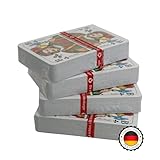 TYA I Spielkarten Kartenspiel Rommé Profiqualität für Rommé, Bridge,Canasta Poker oder Skat 55 Blatt BLAU und ROT (2-Deck (1x ROT-1x BLAU))