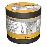 Sika – Dichtungsband MultiSeal Grau-Grün – für den Außenbereich – selbstklebend und wasserdicht – überstreichbar – 3 m x 100 mm