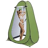 MAXVINI Duschzelt Camping Pop Up Toilettenzelt Multifunctional Dusche Mobile Camping Toiletten Zelt, Faltbare Duschkabine Zelt Dusche Toilet Waterproof, Portable Umkleidekabine with Carry Bag -Grün
