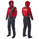 FWG Herren 3L-Gore Pro Tex Dry Suit - Wasserdicht, Atmungsaktiv, Strapazierfähig - Ideal für Extreme Bedingungen (Rot, XS)