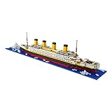 Vigoexpress Titanic Klemmbausteine (8×11,5×56 cm) | 1860 Bausteine | Hochwertiges Titanic Modell für Kinder ab 8 Jahren & Erwachsene | TITANICBLOCKS