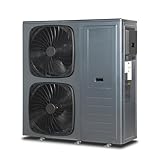 SMETA Monoblock Wärmepumpe, 14kW Luft Wasser Wärmepumpe 3-in-1 Heizen Kühlen 75°C Warmwasser Wärmepumpe R290, Intelligente Abtauung Frostschutz, Doppelventilatoren, WiFi, A+++, Einphasig & Förderfähig