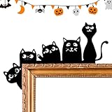Metall Halloween -Türtopper - Schwarz schmiedeeisernde Silhouette, langlebig wetterfestes Finish, leichtes dekoratives Design | Spooky Wandakzent für den vorderen Eingangs-, oder Innenraum