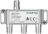 Axing BVE 3-02X 3-Fach Verteiler (unsymmetrisch) 4,5/8/8 dB 5-1800 MHz TV Data Internet Kabelfernsehen