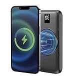 N NEWTOP Power Bank PB35 Display 2,1 A Wireless PD Schnelles Aufladen USB Type-C OUT Universal Ladegerät 10000 mAh Handgepäck Akku Smartphone Samsung Huawei Xiaomi Oppo (schwarz)