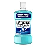 LISTERINE Total Care Zahnstein-Schutz (500 ml), schützende Mundspülung gegen Zahnstein mit 6 in 1 Wirkung, antibakterielles Mundwasser schützt vor Zahnfleischproblemen, bis zu 24h frischer Atem