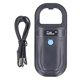 Haustier-Mikrochip-Scanner, 134,2 kHz ISO11784 85 FDX B EMID-Mikrochip-Lesegerät, USB-aufladbarer Haustier-Chip-ID-Scanner, 128 Etiketten, Integrierter Summer