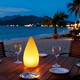 SCNNC Tischlampe LED Wiederaufladbare IP65 Farbwechsel Nachttischlampe 16 RGB Dimmbar mit Fernbedienung