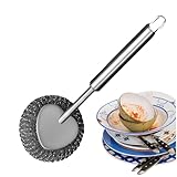 Spülbürste für Geschirr, Reinigungsutensilien mit langem Griff, Metallbürste für Töpfe und Pfannen, für Spüle, Pfannen, Grills, Utensilien, Schüsseln, Fliesen und für den Haushalt