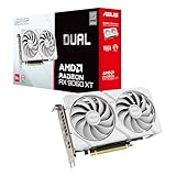 ASUS Dual Radeon RX9060XT 16G GDDR6 White Gaming Grafikkarte (AMD Radeon RX9060XT, AMD RDNA 4 Architektur, 2,5-Slot Design, DUAL BIOS, PCIe 5.0, 1x HMDI 2.1b, 2X DisplayPort 2.1a, weiß)