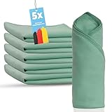 limpando 5 X Premium Möbel Poliertuch - 40x40 cm- Reinigung ohne Fusseln, Ideal für Möbel, Glas und Holzöl, Hochwertiges Poliertuch für Strahlenden Glanz