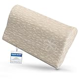 sositex | 1 Premium Kissen für Sauna, Hängematte, Strand, Nackenstütze, Reisekissen | Design: Wave | Maße: 30 x 20 cm, Bezug100% Leinen, Polster PUR (Natural/White)