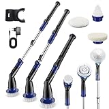 Elektrische Reinigungsbürste, Kabellos Electric Spin Scrubber Elektrischer Schleuderschrubber mit 8 Bohrbürstenköpfen,Fugenbürste Electric Cleaning Brush Fliesenreiniger für Küche Auto Fußboden