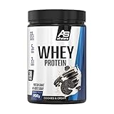 All Stars 100% WHEY PROTEIN 908g I Eiweiß-Pulver mit Whey-Konzentrat & Isolat I leckeres Low-Fat Powder I hochwertiges Protein-Pulver I cremiger Protein-Shake mit Cookies & Cream-Flavour