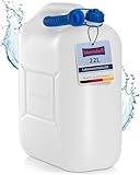 hünersdorff Wasserkanister ECO mit Auslaufrohr und unverlierbarer Deckelverschraubung, 22 L (mit Rohr), White