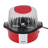 SUNGOOYUE Multifunktionaler Elektrischer Popcorn-Maker, Antihaftbeschichtet, mit Transparentem Deckel, Vielseitig Einsetzbar für Festivals und Partys (EU-Stecker 220V)