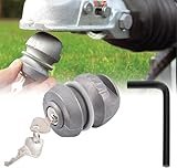 CR-MOESANCO® Aluminiumkugel Diebstahlsicherung für Anhänger mit zwei Schlüsseln