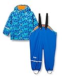CareTec Unisex Kinder Rain Suit - Pu W. Fleece Regenmantel, Oceanblue (706), 104 EU