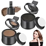 2pcs Haarvolumenpulver, Haaransatzpulverwurzel Abdecke schwarz ＆ Leichte Kaffee Haarvolumen Pulver Schweißfachtpulver für Frauen verbergen sofort Haarausfall