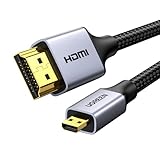 UGREEN Micro HDMI Kabel 4K Micro HDMI auf HDMI Kabel Micro HDMI 2.0 Kabel mit Ethernet 3D Full HD 1080P HDR ARC kompatibel mit Raspberry Pi 4, Kamera, TV usw.(1M)