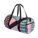 WowPrint Sporttasche, Vintage, Musikinstrument, Gitarre, Klavier, wasserdicht, Handtasche, Yoga-Tasche, Schultertasche, Wochenendtasche, Reisetasche, Reisetasche, für Erwachsene, Herren, Damen, Unisex