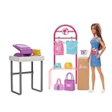 Barbie Boutique Spielset - Foliendesigns erstellen für Barbie-Puppen, über 150 originelle Looks, für Kinder ab 3 Jahren, HKT78