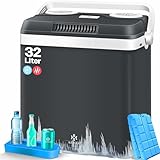 KESSER® Kühlbox Thermobox 32Liter | Thermo-Elektrische Kühlbox | KÜHLT und WÄRMT | 12 & 230V | Thermobox für Auto, Boot & Camping | Mini-Kühlschrank mit ECO & MAX Modus | inkl. Kühlakkus