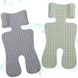 Atmungsaktive Sommer Sitzeinlage, 2 Stück Sommer Kühlmatte Sitzauflagen Für Kinderwagen, Kühlkissen Für Kinderwagen Babyschale, für Kinderwagen,Autositz Babyträger, Zusammenklappbar
