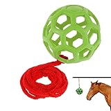 Jiahua Pferdeball-Leckerli-Spielzeug - Feeder Ball Slow Feed Heu Feeder Spielzeug,Ziegen-Futterspielzeug, Pferde-Langeweile-Spielzeug, Pferdestall-Spielzeug für Schafe, die Ziegen füttern