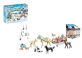 PLAYMOBIL Adventskalender Pferde 71345 Weihnachtliche Schlittenfahrt, Horses of Waterfall Adventskalender, Adventszeit voller Überraschungen, Spielzeug für Kinder ab 4 Jahren