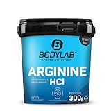 Bodylab24 Arginine HCl Powder 300g, 100% reines L-Arginine-Hydrochorid, liefert 6 g L-Arginine HCl je Tagesdosierung, ohne weitere Zusätze