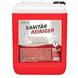 10L Sanitärreiniger mit erfrischendem Zitrus Duft - kraftvoller Entkalker von Armaturen, Fliesen etc., 10 Liter Kanister - Konzentrat - Badreiniger