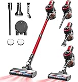 CONOPU Akku Staubsauger 25Kpa, Staubsauger Kabellos 160W mit 2 Saugmodi, LED-Leuchten, Cordless Vacuum Cleaner mit Leistungsanzeige, bis zu 40 Minuten Laufzeit