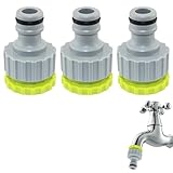 3 Stück Wasserhahn Adapter Gartenschlauch für Gardena Hahnverbinder,Schlauchverbinder Anschluss Set 1/2 Zoll 3/4 Zoll Kunststoff Schlauchanschluss,2-in-1 Schlauch Kupplung,für Verbinder Wasserschlauch