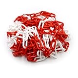 alwaiiz Absperrkette Rot Weiß Kunststoff 10m x 8mm, Leicht...