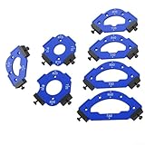 Profi Oberfräse Jig Set 7 Aluminium Vorlagen für genaue Eckfräsen Aufgaben