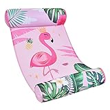 WERNNSAI Flamingo Aufblasbare Wasserhängematte - Pool Luftmatratze Float Dauerhaft Mehrzweck Wasser Liegestuhl für Sommer Schwimmbad Party Entertainment