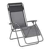 Lafuma Mobilier Relax-Liegestuhl Rt2, Verzinkte (Korrosionsschutz) HLE-Stahlstruktur, Fonte, 87 x 68 x 114 cm