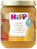 HiPP Bio Frucht und Getreide Mango Erdbeere in Apfel mit Vollkorn, 160g, 6er Pack (6x160g)