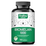 Bromelain Hochdosiert, 1000 mg (2500 GDU) pro Tag - 150 magensaftresistente Kapseln - Natürlicher Ananas Extrakt - In Deutschland produziert, laborgeprüft und vegan